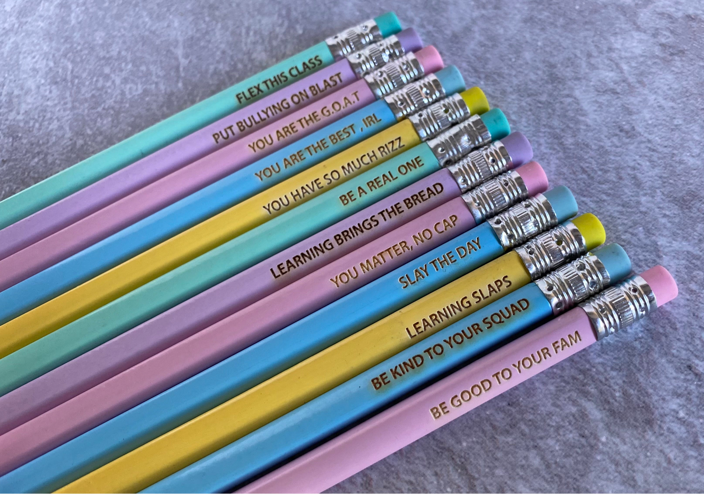 Affirmation Pencils - Gen Z slang