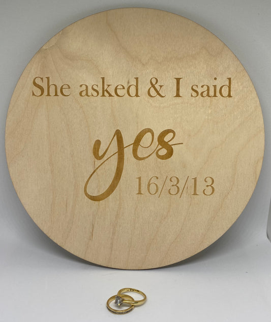Engagement Milestone Disc (inclusive options available )